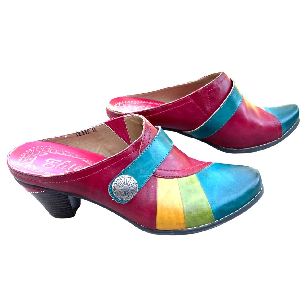 Corky Elite Color Block Slide On Mules. Size 9. S… - image 2